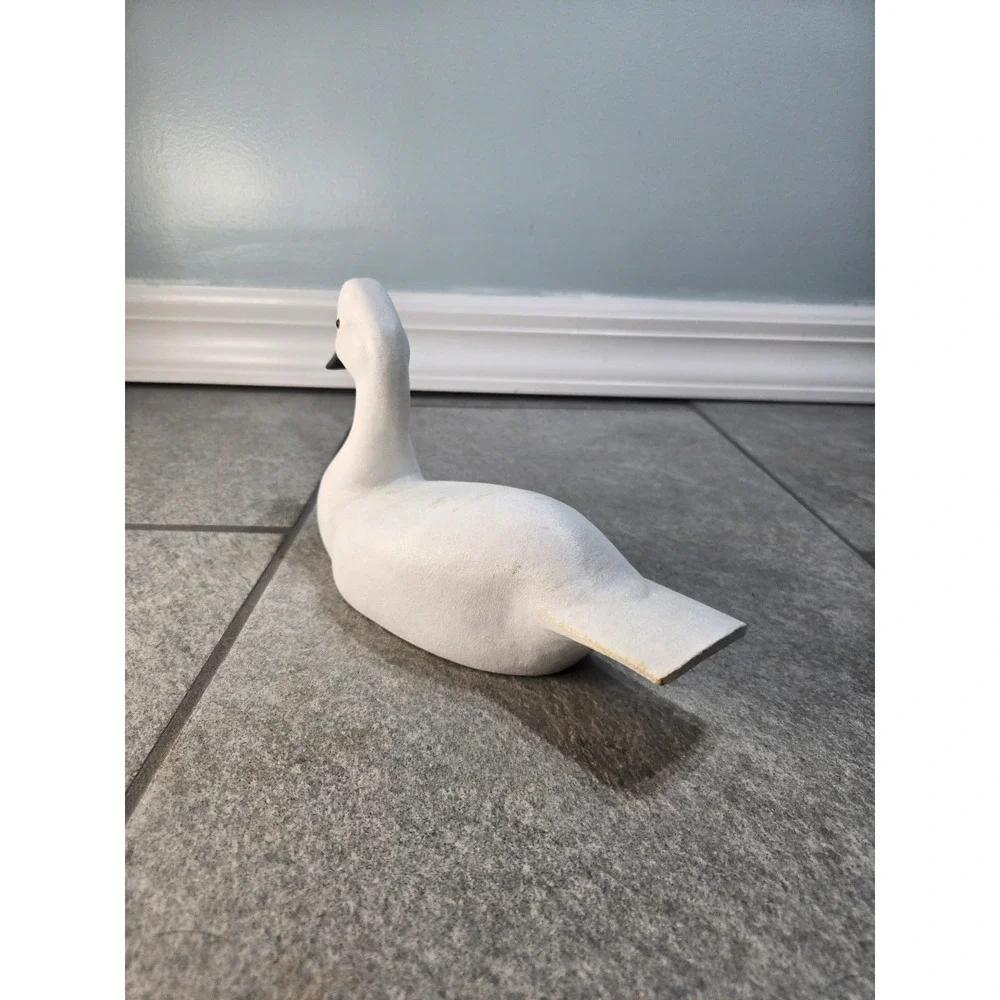 Hand Carved Swan Decoy Signed Dated 1985 Wildlife & Things Decorative